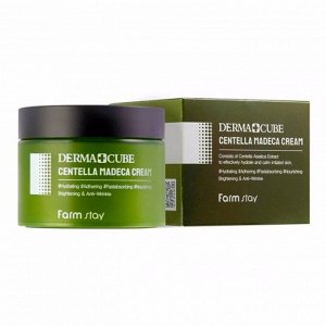 Жидкокристаллический эмульсионный крем FARM STAY DERMA CUBE CENTELLA MADECA CREAM 100g