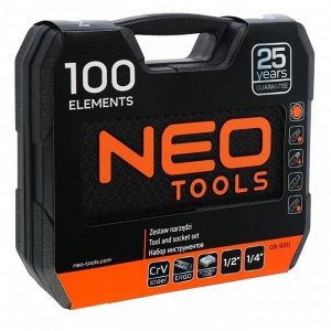 Набор инструмента NEO, 1/2", 1/4", 100 предметов
