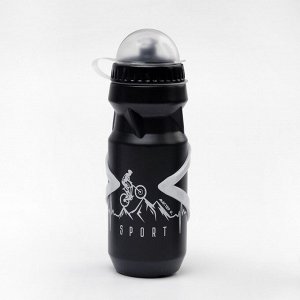 Бутылка для воды велосипедная "Мастер К.", 650 мл, с креплением, чёрная
