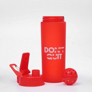 Шейкер, серия: Energy, Don`t quit, 800 мл, 7.7 х 23.5 см, красный