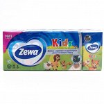 Платочки бумажные носовые Zewa Kids, 10 упаковок по 10 шт.