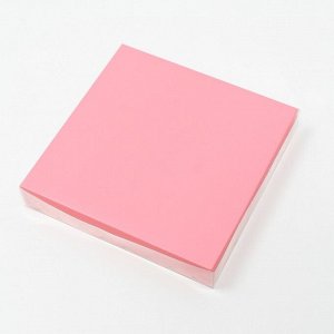 Коробочка для печенья с PVC крышкой, розовая, 18 х 18 х 3 см