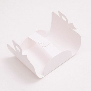 Коробка складная-конверт под кондитерские изделия, белый, 10,5 х 9,5 х 4 см