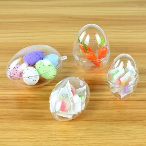 Прозрачные пластиковые яйца.  Набор 5 шт