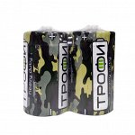 Комплект батареек Трофи Heavy Duty D R20 1.5V / 2 шт., для крупной и энергоёмкой техники, большая ёмкость