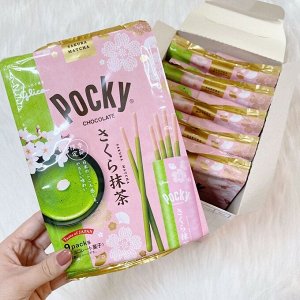 Pocky Sakura Matcha 114g - Поки матча сакура. 9шт