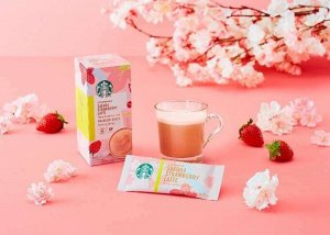 Starbucks Sakura Strawberry Latte 76g - Японский Старбакс Сакура и клубника