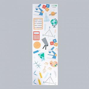 Наклейка пластик интерьерная цветная "Школа" 30х90 см