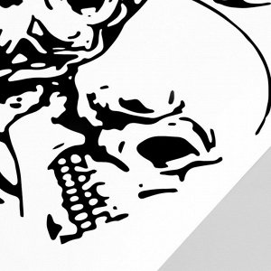 Наклейка пластик интерьерная чёрная "Поющие скелеты" 40х57 см