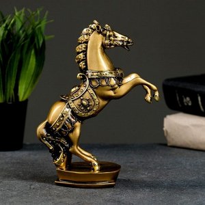 Фигура "Конь на дыбах" золото, 5,5х12х16см