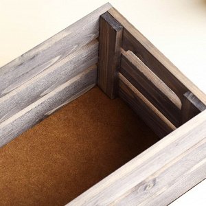 Кашпо - ящик деревянный 30х20х14,5 см состаренный дуб