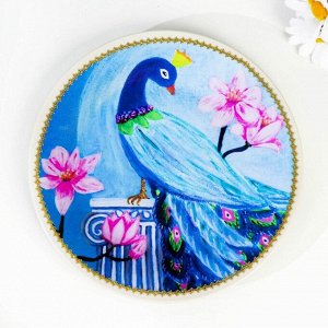 Тарелка декоративная «Райская птичка», настенная, D = 20 см