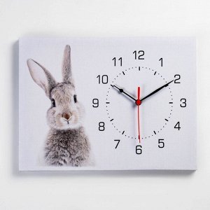 Часы-картина настенные "Заяц", плавный ход, 30 х 40 см