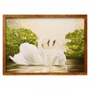 Картина "Сказочны лебеди" 56*76 см