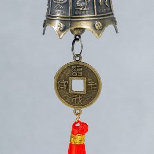 Колокольчик металл "Колокольчик-оружие с монетой" 20х3,8х3,8 см