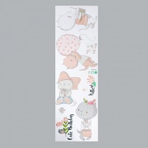 Наклейка пластик интерьерная цветная "Милые котятки" 30х90 см