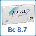 2-недельные контактные линзы ACUVUE 2 (6 линз) BC 8.7
