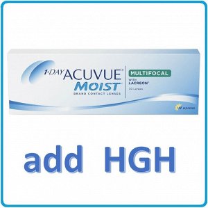 Однодневные контактные линзы 1-Day ACUVUE MOIST MULTIFOCAL (30 линз) HGH