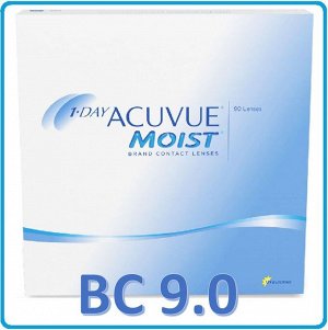 Однодневные контактные линзы 1-DAY ACUVUE MOIST (90 линз) BC 9.0