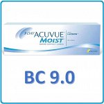 Однодневные контактные линзы 1-DAY ACUVUE MOIST (30 линз) BC 9.0