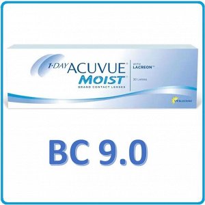 Однодневные контактные линзы 1-DAY ACUVUE MOIST (30 линз) BC 9.0
