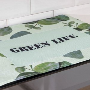 Чехол для микроволновой печи Доляна Green life, 100x35 см