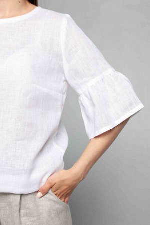 Блуза из льна 4-242 белая