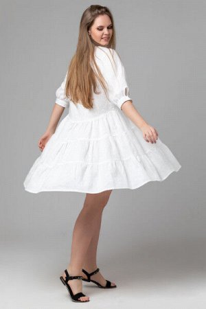 Платье из льна 14-25 белый