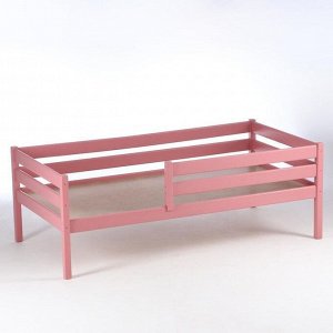 Кровать Сева, спальное место 1400х800, Розовый пастельный/Массив Берёзы