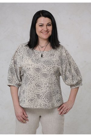 Блуза арт. 001Л   хризантемы