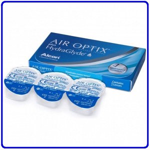 AIR OPTIX 1-мес контактные линзы AirOptix Plus HydraGlyde 3 линзы