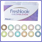 Оттеночные цветные контактные линзы FreshLook ColorBlends 2 линзы Нулёвки и диоптр