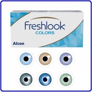 Цветные линзы для светлых и темных глаз FreshLook Colors 2 линзы Только нулёвки