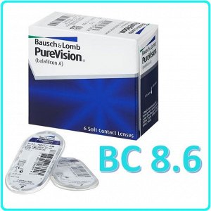 PureVision 1-мес контактные линзы B&amp;L Pure Vision 6 линз BC 8.6