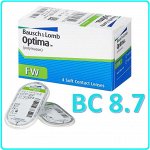 Квартальные контактные линзы B&amp;L Optima FW 4 линзы BC 8.7