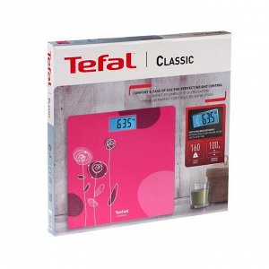 Весы напольные Tefal PP1531V0, электронные, до 160 кг, розовые