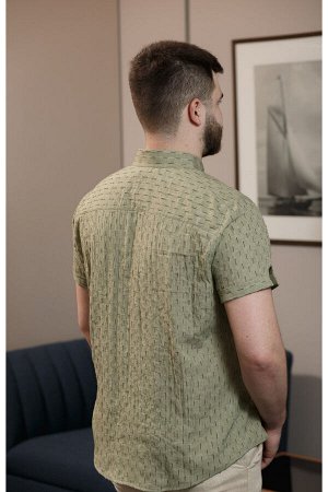 Рубашка мужская арт. 0205 хлопок хаки