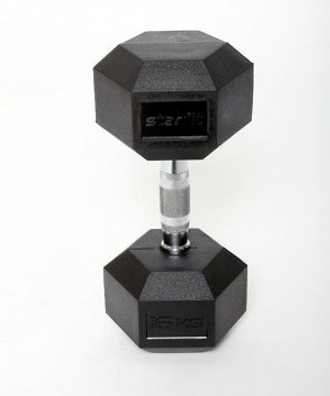 Starfit Гантель гексагональная DB-301 16 кг, обрезиненная, черный