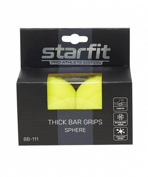 Starfit Расширители хвата BB-111, d=25 мм, сферические, ярко-зеленый, 2 шт