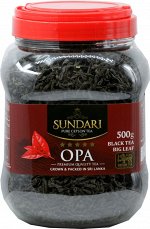 Чай Сундари Sundari листовой черный ОРА 500 гр. пласт.банка