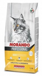 MORANDO сухой корм для стерилизованных кошек Курица с телятиной 1,5кг + влажный корм в подарок