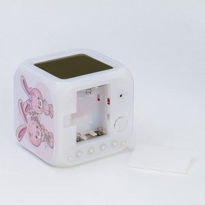 Часы - будильник электронные детские "Зайка" настольные, с подсветкой, 8 х 8 см, ААА 7533414