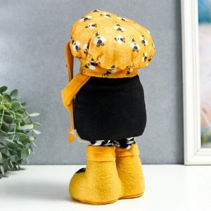 Кукла интерьерная "Бабуля в берете с пчёлами с ложкой для мёда" раздвижной 28-40 см