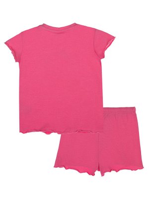 Комплект детский трикотажный для девочек: фуфайка (футболка), шорты