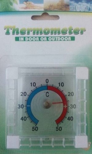 Термометр оконный биметаллический квадратный 09100.5