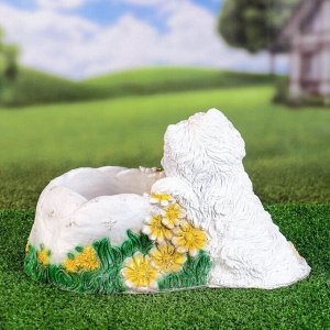 Фигурное кашпо "Собака с цветами" 25х40х15см