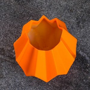 Кашпо - ваза "Треугольники" 14*7*7см, оранжевое