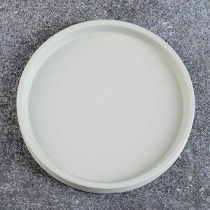 Поддон керамический для цветочного горшка до 10,5 см, серый, 12 см