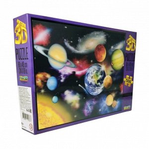 Пазл Super 3D 500 арт.10176 "Планеты Солнечной системы" 6+