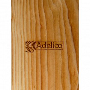Поднос с эпоксидной пищевой смолой Adelica, 30x19 см, цельный массив кедра, рисунок МИКС